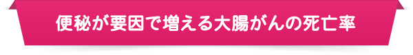 便秘が要因で増える大腸がんの死亡率