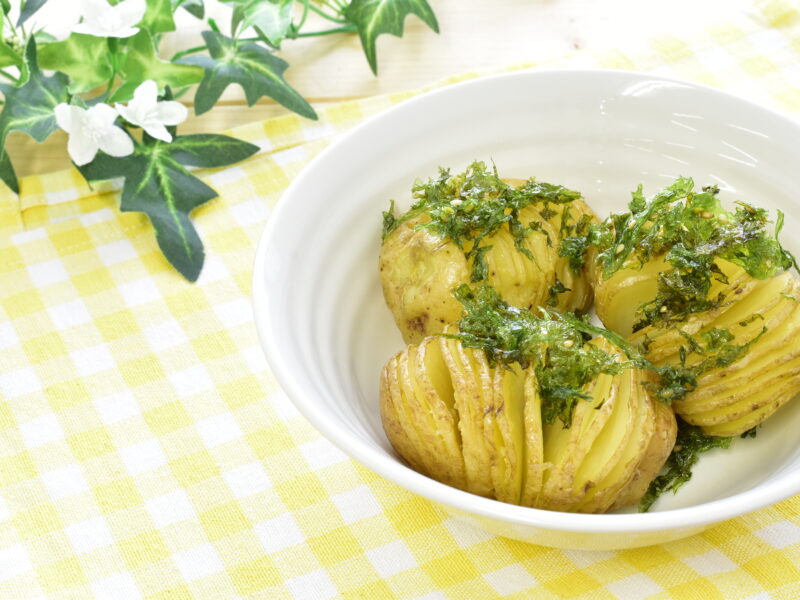 ぶっかけ海苔でハッセルバックポテト