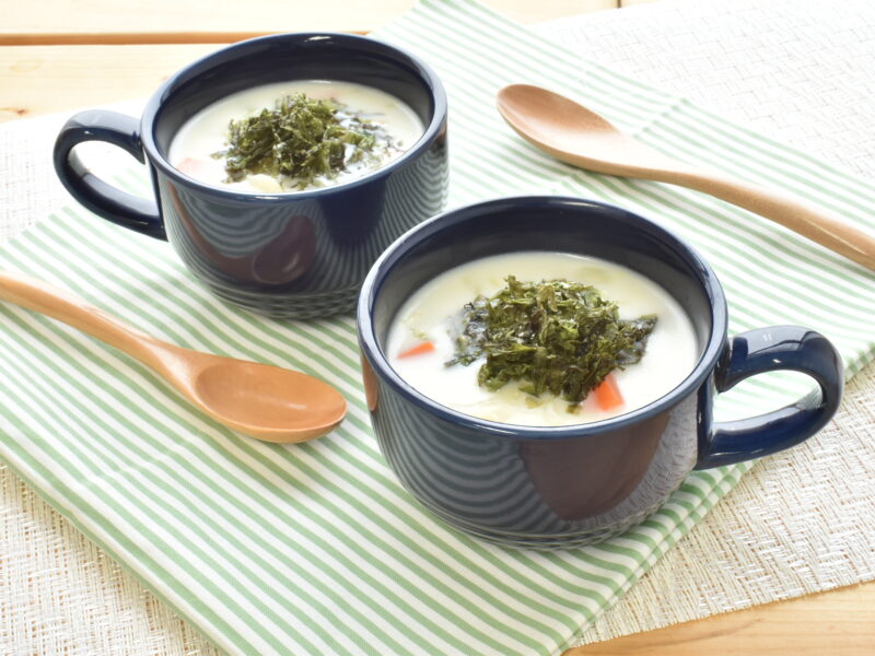 有明海苔のミルクスープ