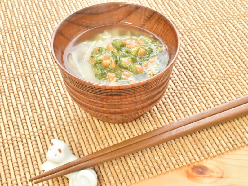 めかぶと納豆の味噌汁