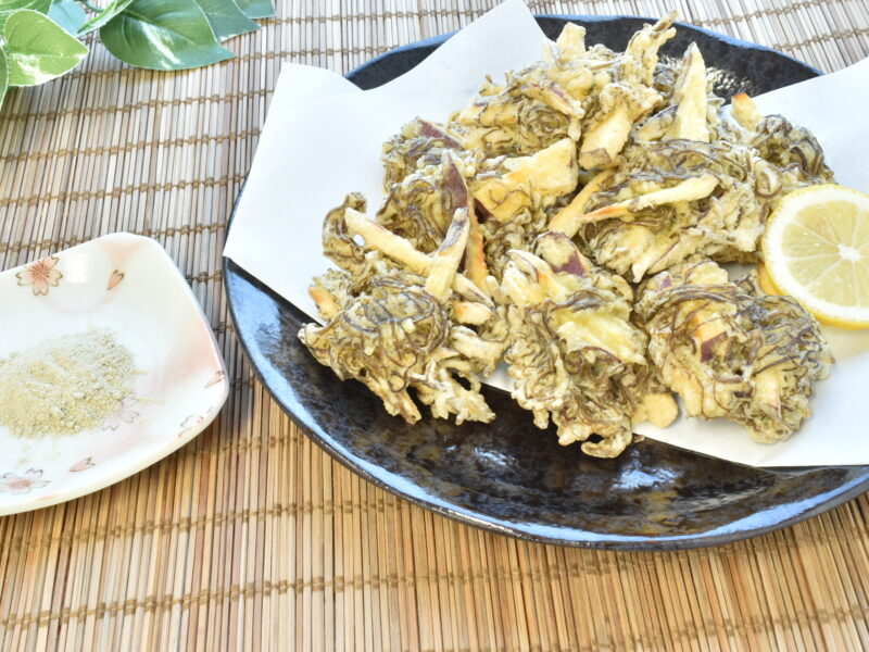 もずくとさつま芋の天ぷら