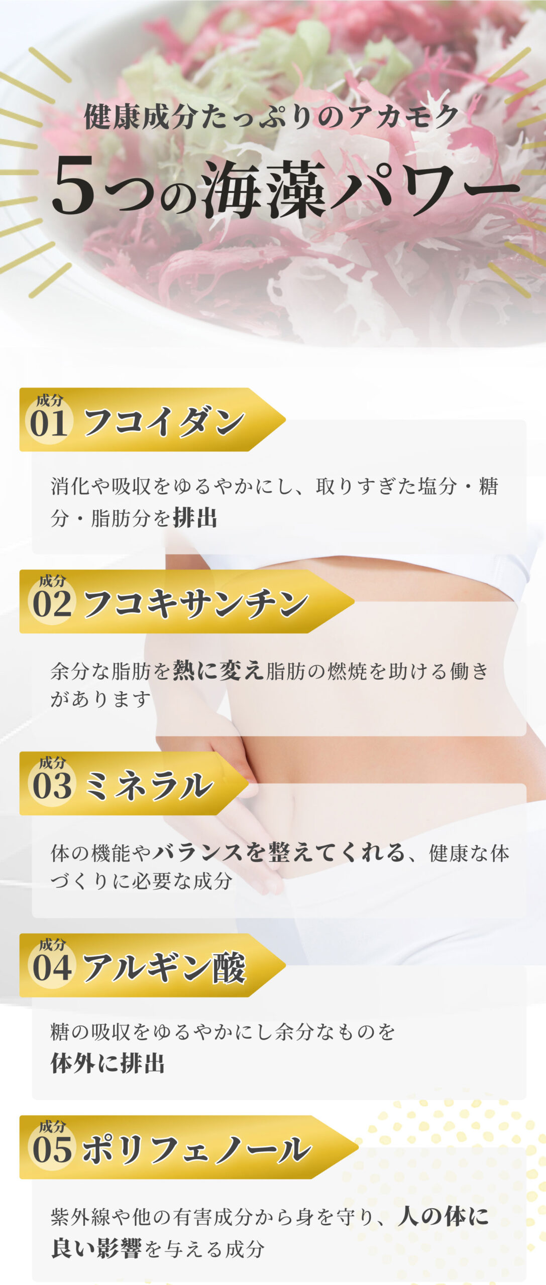 健康成分たっぷりのアカモク 5つの海藻パワー